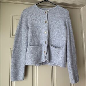 Abercrombie & Fitch Gray Cardigan with Gold Buttons
